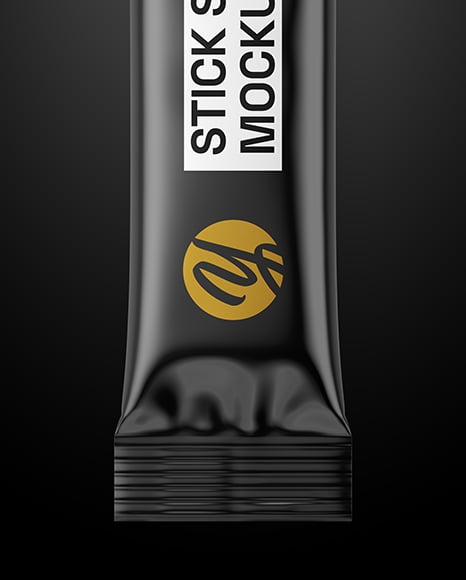 Glossy Stick Sachet Mockup