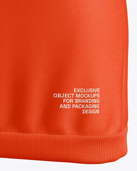 Women Cotton Hoodie Dress Mockup - Half Side View