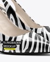 Pair of Glossy Slingbacks Mockup