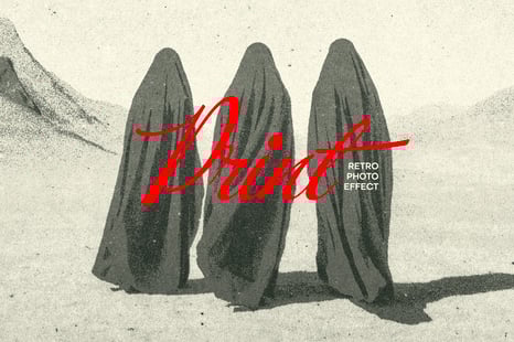 Retro Copy Print Photo Effect - Photocopy photo effect