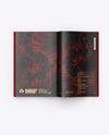 Opened Magazine Mockup - Top View