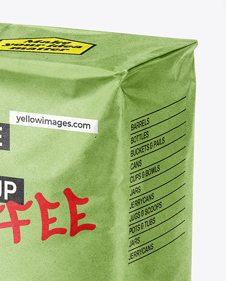 Kraft Paper Coffee Bag Mockup