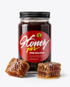 Glass Jar with Buckwheat Honey Mockup
