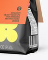 Matte Package with Paper Label Mockup