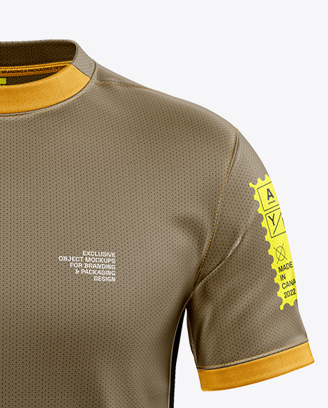 Round Collar Soccer Jersey Mockup