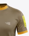 Round Collar Soccer Jersey Mockup