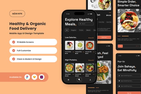 Sahaya – Organic Meal Planner App Design Template - Delivery app