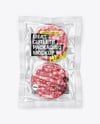 Clear Plastic Flow-Pack with Cutlets Mockup