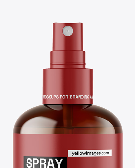 Amber Spray Bottle Mockup