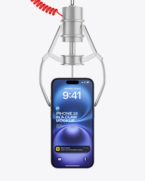 iPhone 16 in a Claw Mockup - Device mockups
