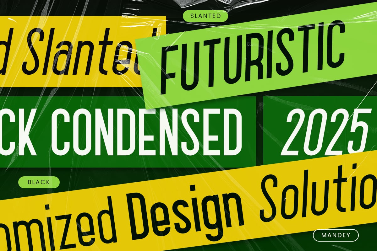 Mandey - Modern Condensed Family Font