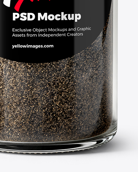 Spice Jar with Grounded Black Pepper Mockup