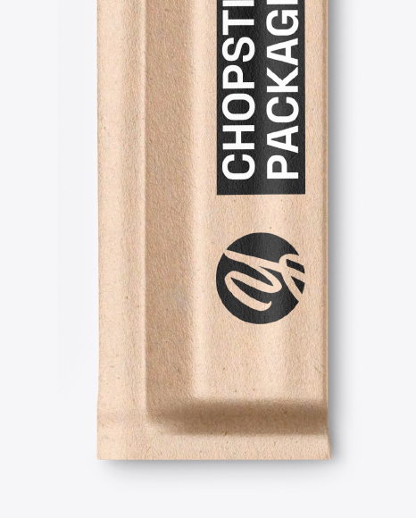 Plastic Chopsticks with Kraft Package Mockup