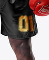 Super Heavyweight Man Wearing Boxing Kit Mockup