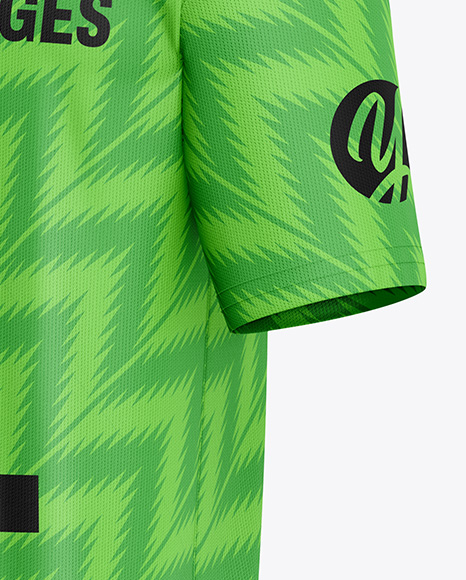 Soccer Jersey Mockup - Back Half Side View
