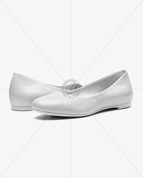Pair of Leather Ballet Flats Mockup