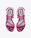 Pair of Women's Strappy Sandals Mockup