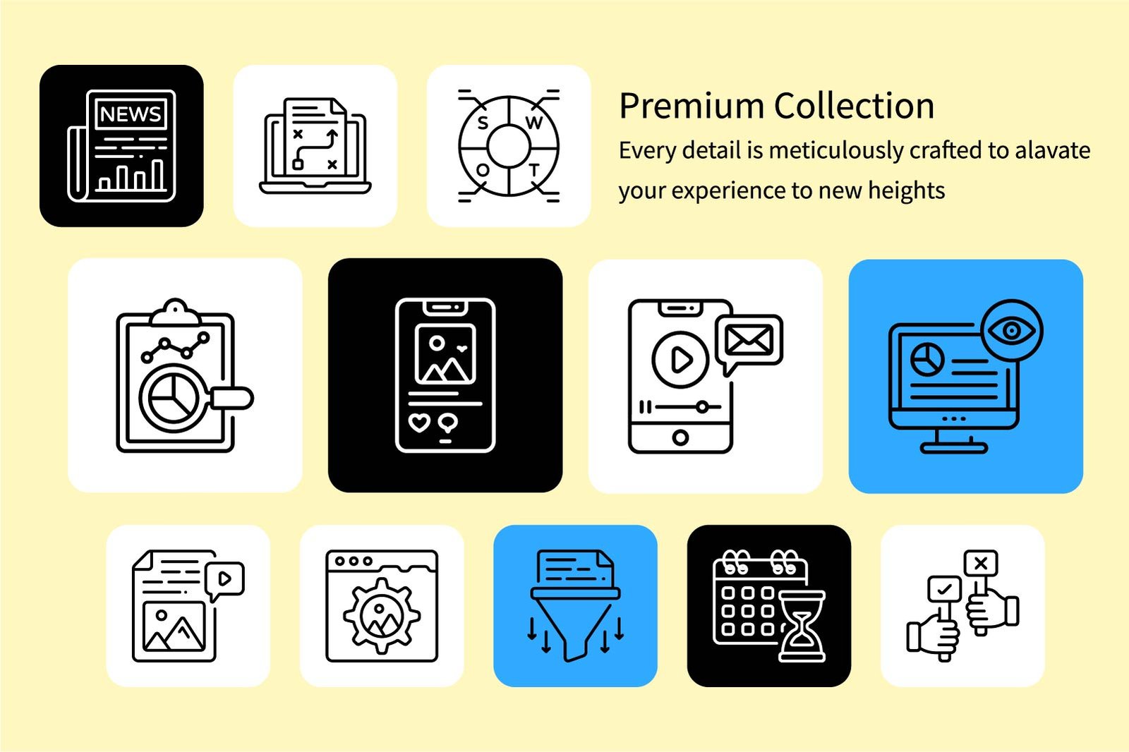 Product Management Outline Icon Set