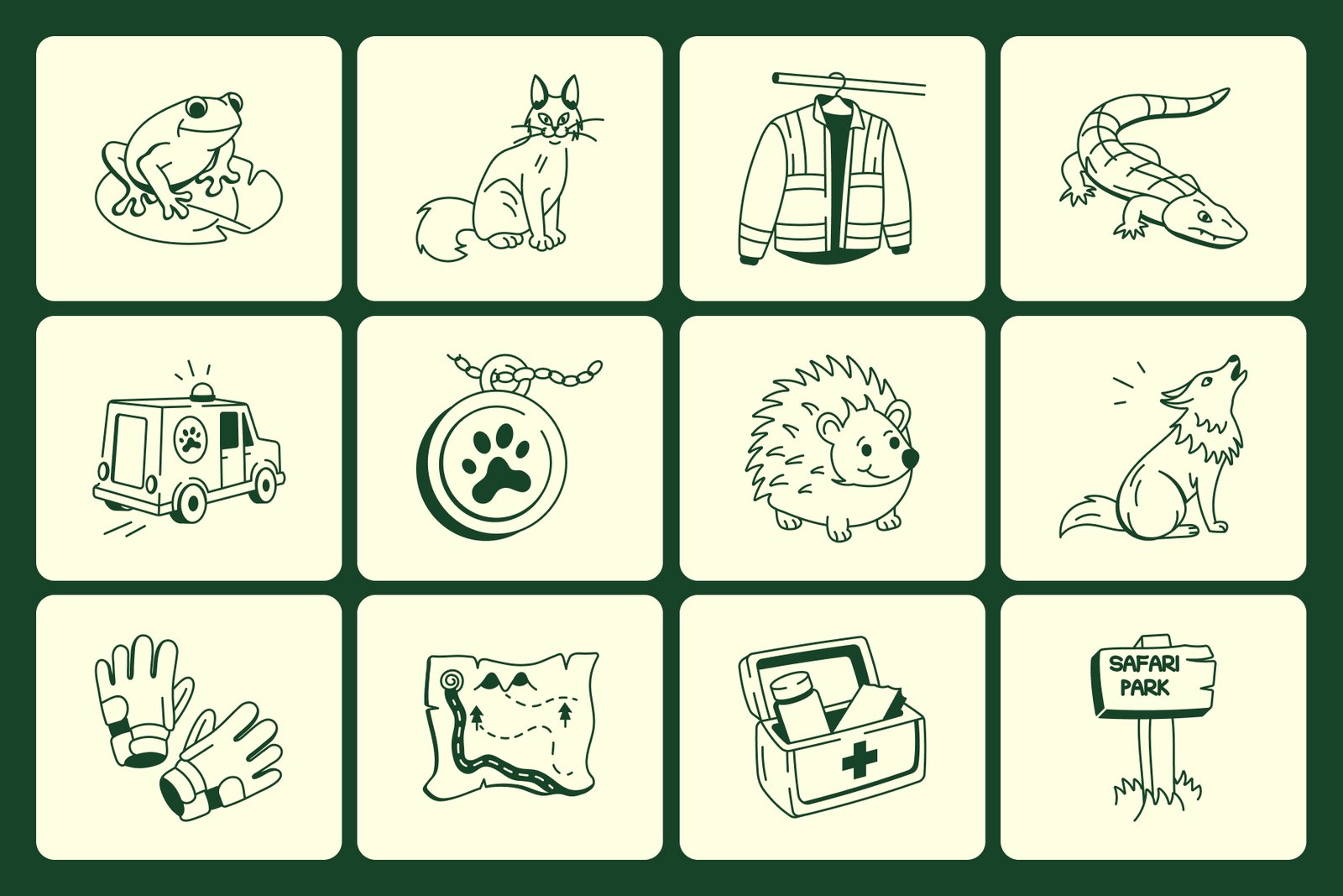 Safari Doodles Icons