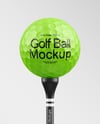 Golf Ball on Tee Mockup