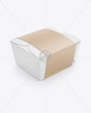 Paper Food Box in Kraft Paper Sleeve Mockup
