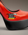 Platform Heel Shoe Mockup
