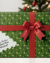Gift Box with Christmas Tree on Background Mockup