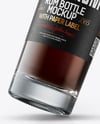 Tall Black Rum Bottle Mockup