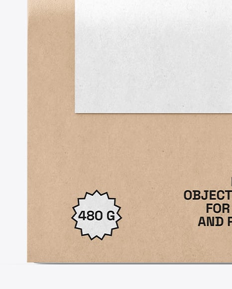 Kraft Coffee Bag Mockup with Clip – Front View