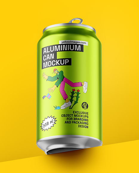 Aluminium Drink Can Mockup