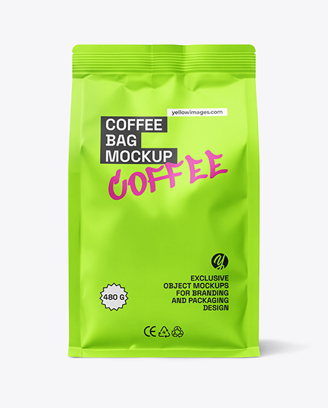 Matte Coffee Bag Mockup