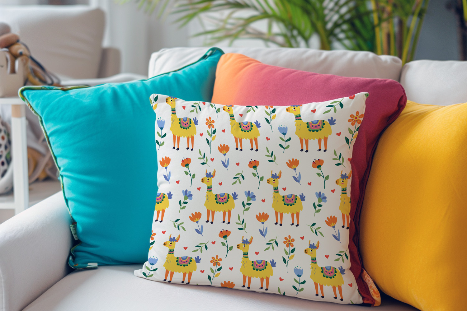 Funny Llamas Clipart and Pattern Collection