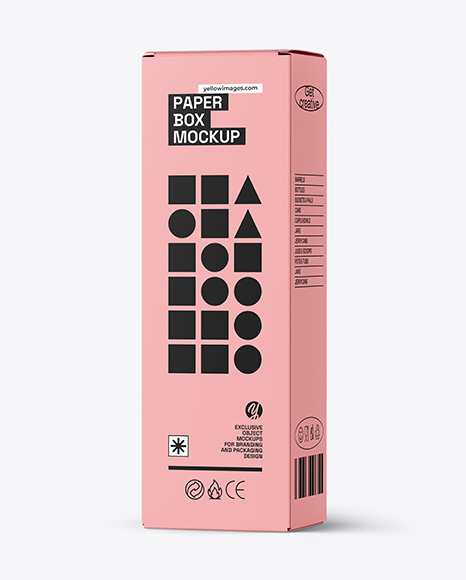 Metallic Cosmetic Tube with Box Mockup
