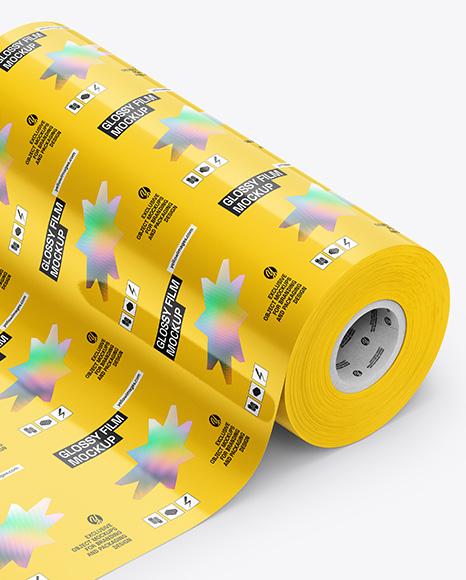 Glossy Film Roll Mockup