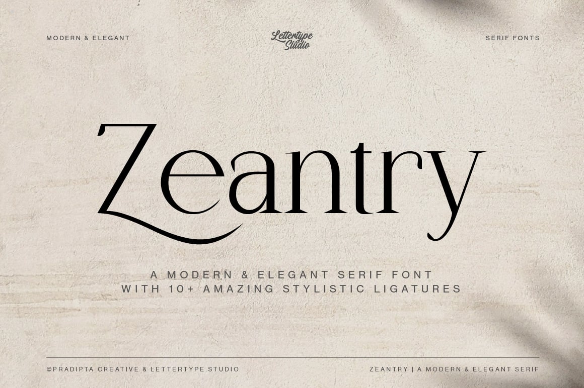 Zeantry a Modern &amp; Elegant Serif
