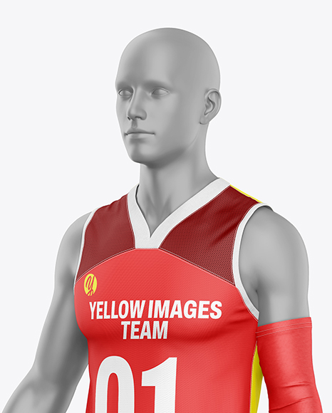 Full Basketball Kit Mockup - Half Side View