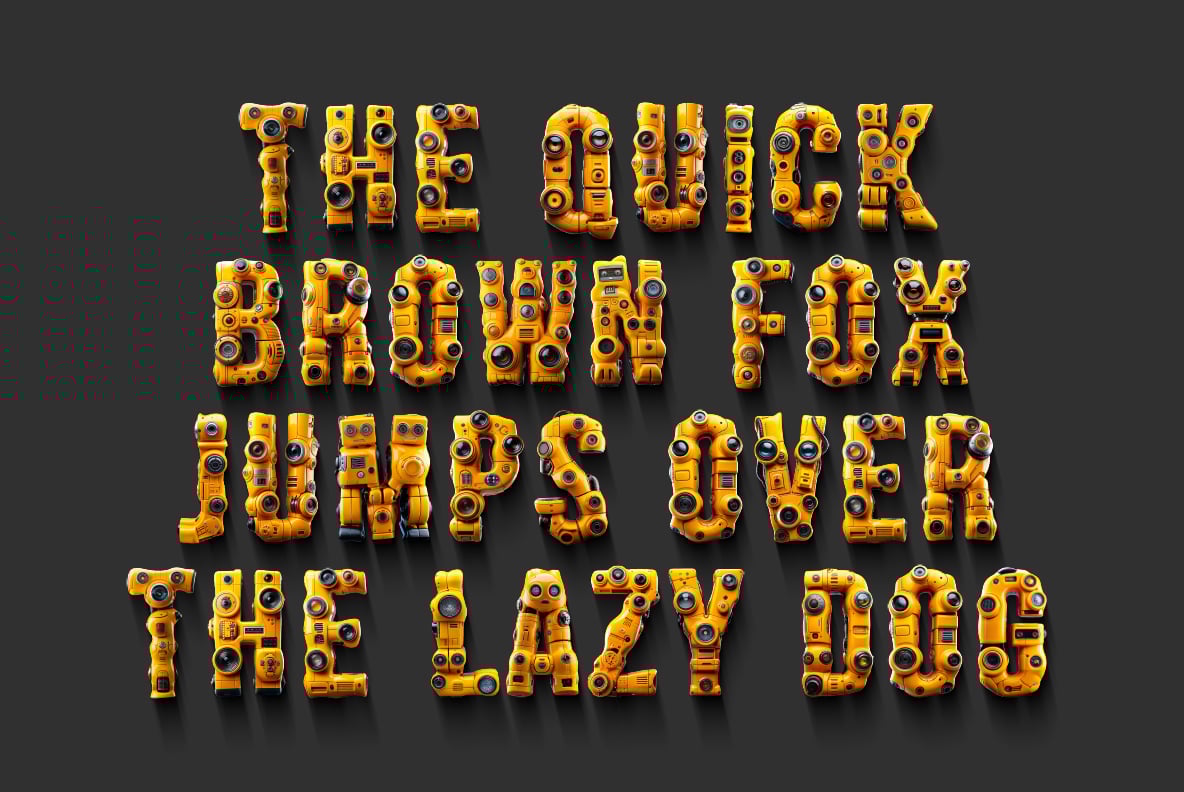 Yellow Robot Font