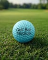 Golf Ball on Green Grass Mockup