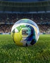 Soccer Ball on Stadium Field Mockup