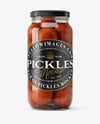 Glass Jar with Pickled Tomatoes Mockup