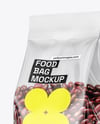 Transparent Package with Beans Mockup