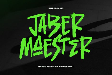 Jaber Maester Handmade Display Brush Font - Creative Store