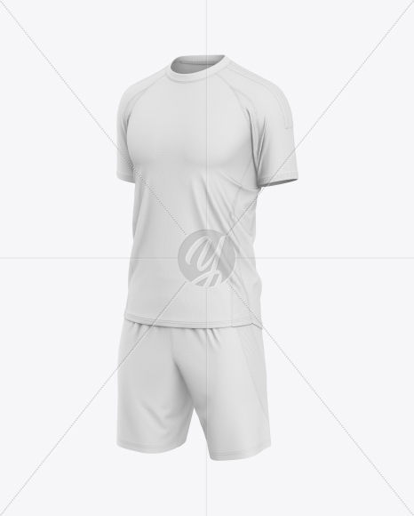 Soccer Kit Mockup - Half Side View