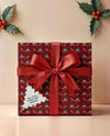 X-mas Gift Box with Holy Leafs Mockup