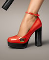 Platform Heels on Woman's Legs Mockup