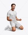 Man Wearing Full Soccer Kit Mockup