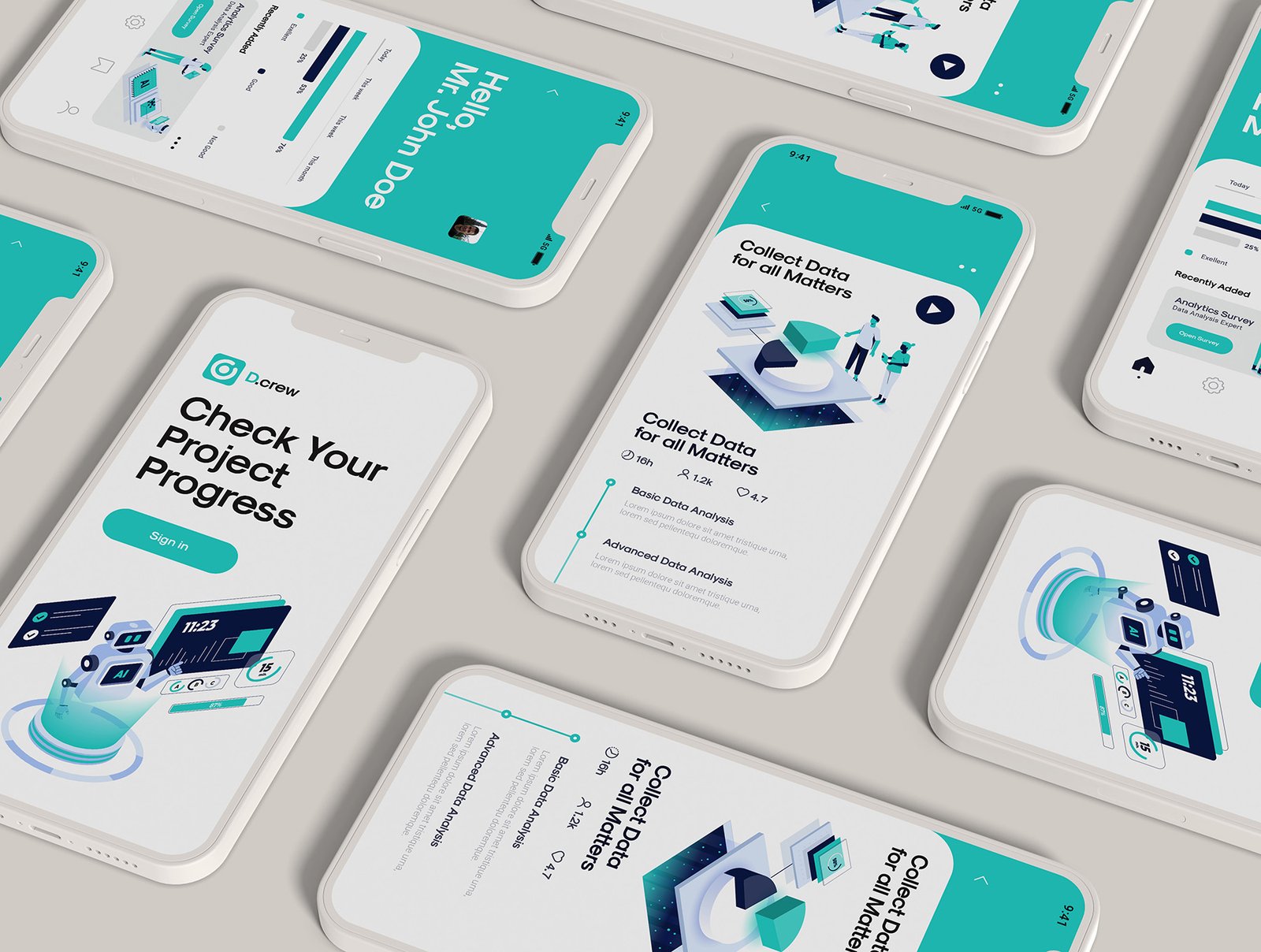 AI &amp; Data Isometric Illustrations – Modern Tech Pack