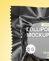 Glossy Lollipop Sachet Mockup
