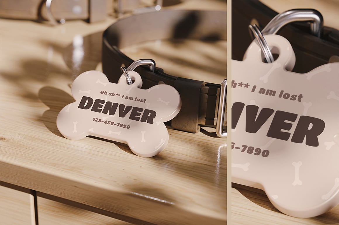 Pet ID Tag Mockup