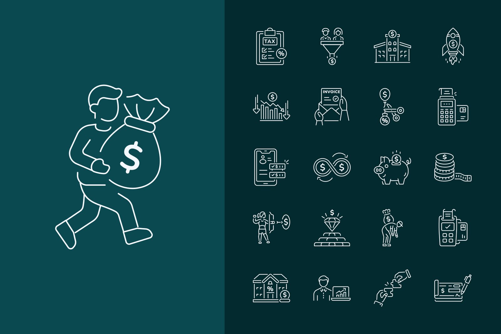 Corporate Finance Icon Set